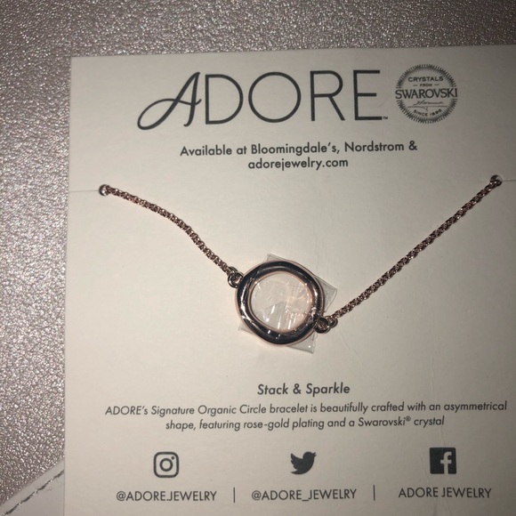 ⛔️FINAL CUT⛔️ADORE by SWAROVSKI ROSE GOLD COLOR BRACELET! NIB - Picture 7 of 10